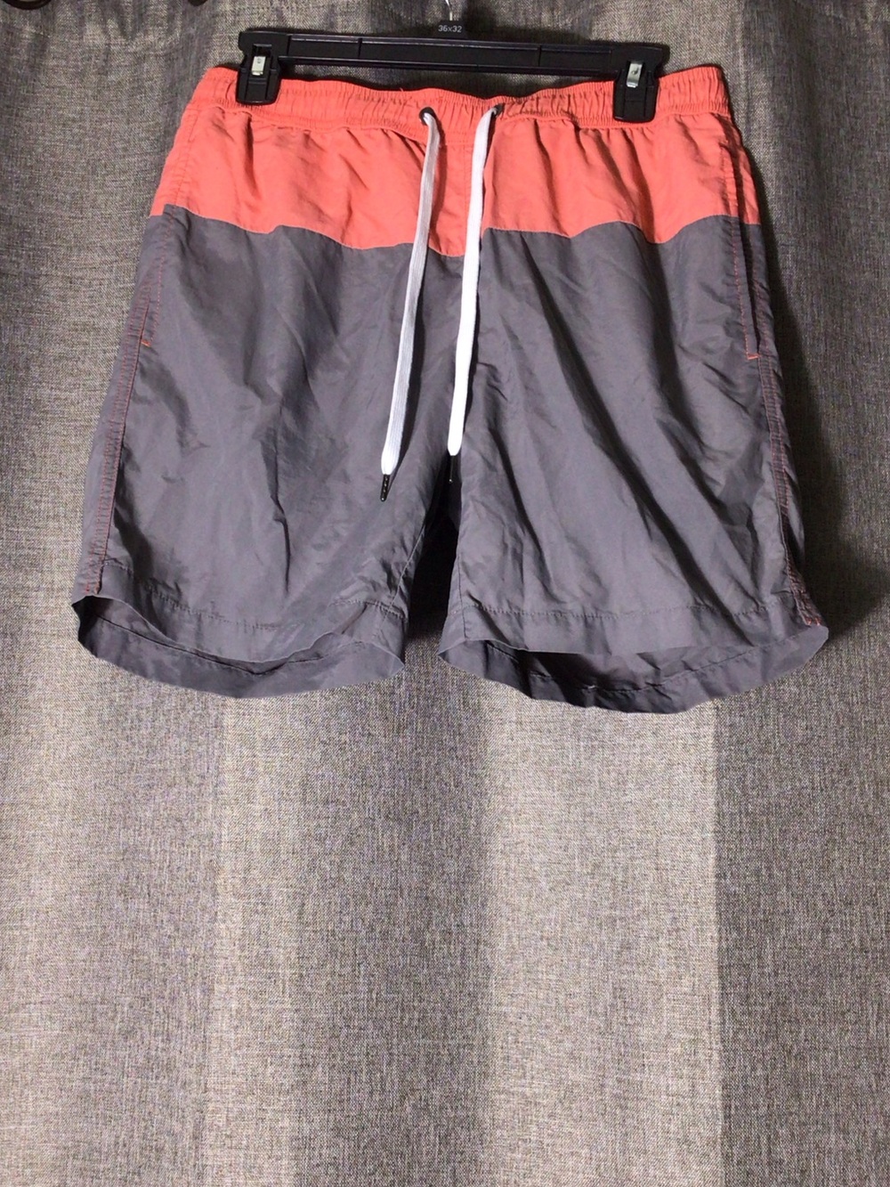 Onia the Charles Men's Two-Tone Coral and Gray Swim Trunks